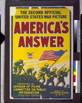a poster that says "america's answer"