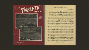 the record cover and sheet music for The Twelfth Man song by Lil Munnerlyn
