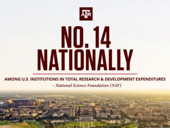 No. 14 Nationally among U.S. institutions in total research & development expenditures, national science foundation