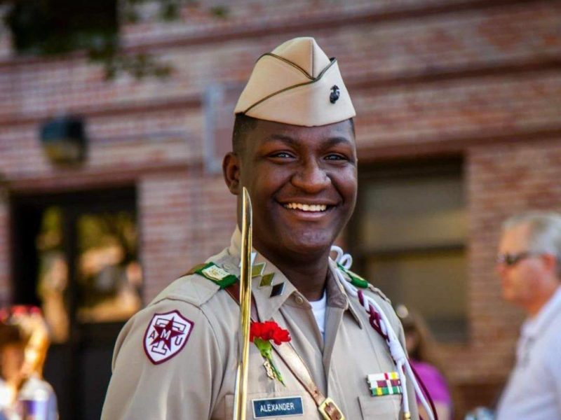 marquis alexander in corps of cadets uniform