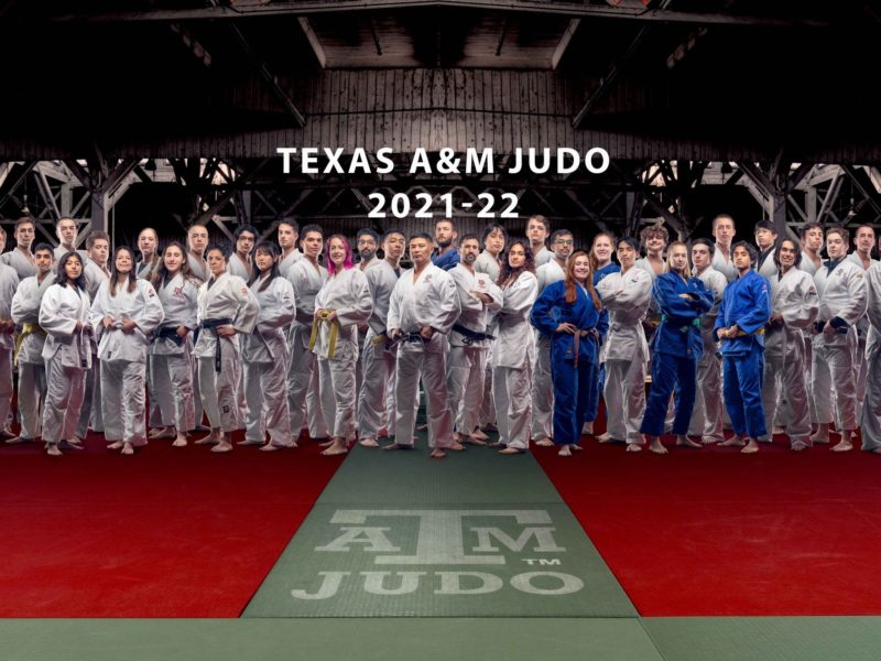 group photo of the texas a&m judo team