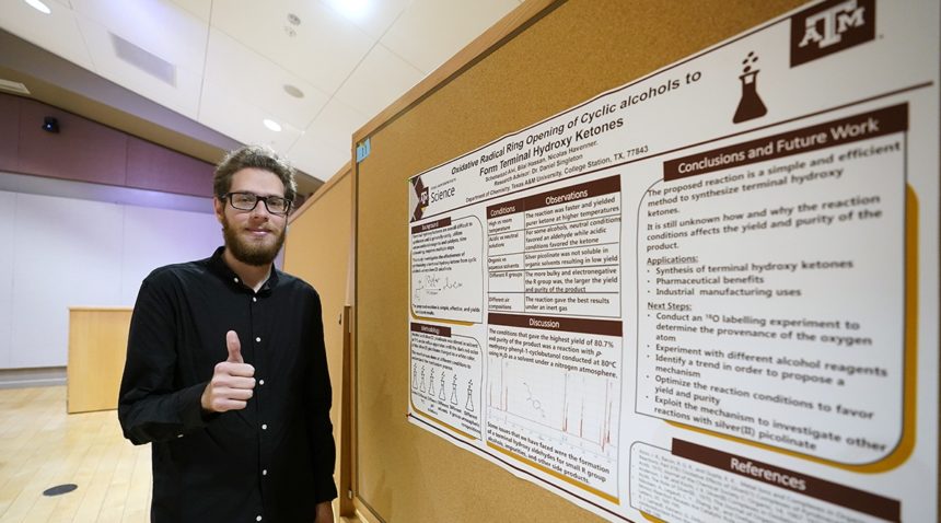 Students present during Student Research Week on March 22, 2022 at the Memorial Student Center.