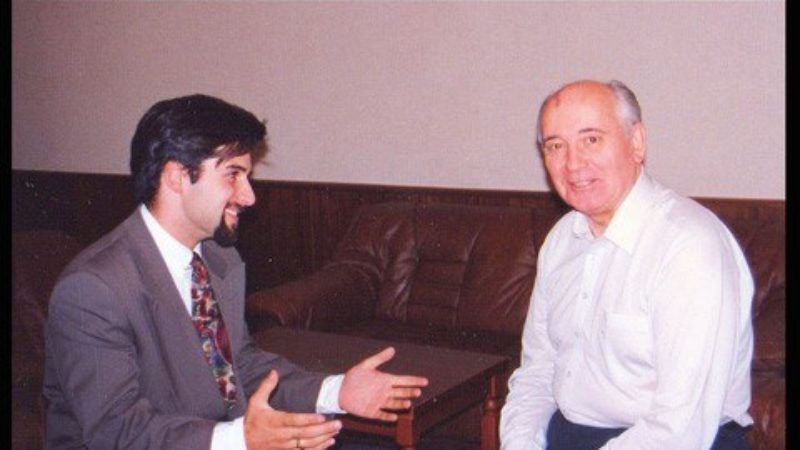 ahdieh seated next to gorbachev