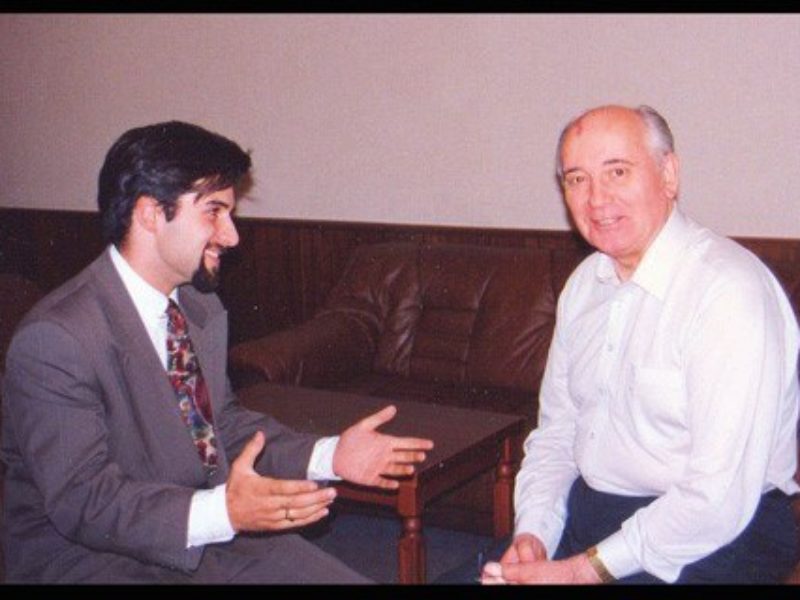 ahdieh seated next to gorbachev