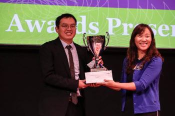 3MT winner Chih-Shen Cheng with Professor Fuhui Tong