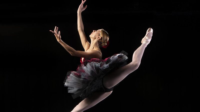 a ballet dancer leaping