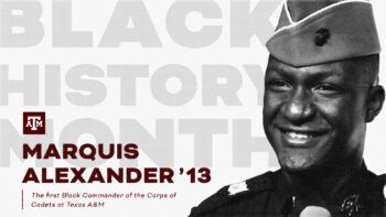 Marquis Alexander '13, the first Black Commander of the Corps of Cadets at Texas A&M