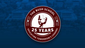 bush school 25 years graphic