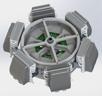 a rendering of an electric motor