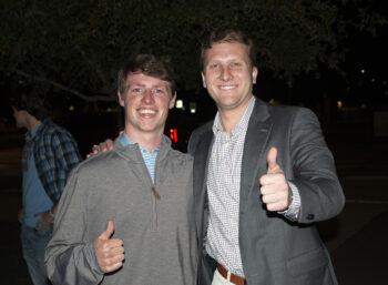 Student Body President-elect Hudson Kraus '24 with current Student Body President Case Harris '23