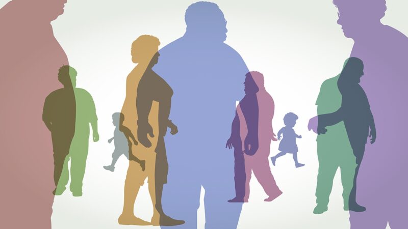 a drawing of people who may be considered overweight