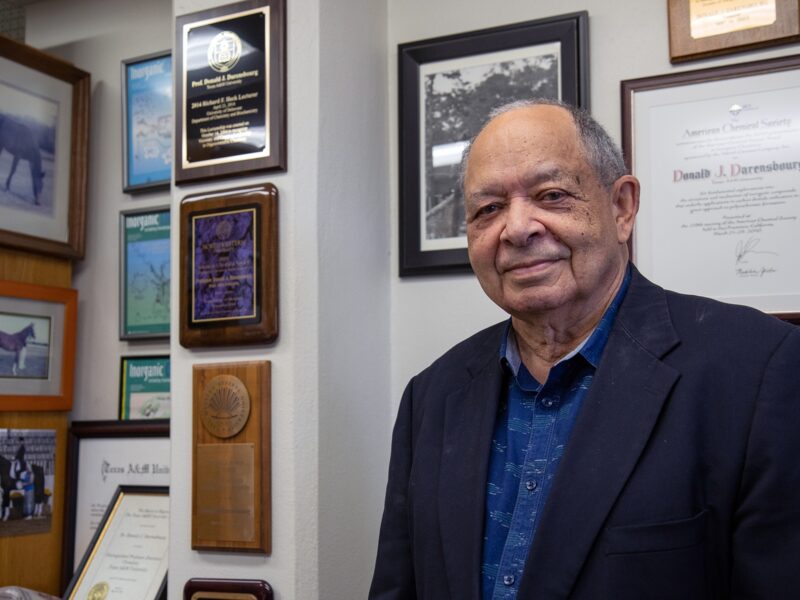 Dr. Donald Darensbourg portrait in his office