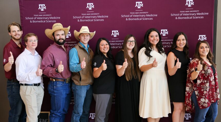 Aggie veterinary students in Canyon, Texas, celebrated the campus' first Ring Day on April 14.