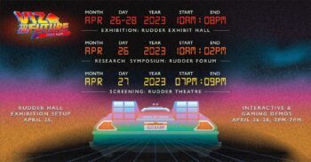 a "Back to the Future"-styled graphic showing the dates and times of this year's Viz-a-GoGo (also available in the text of the article)