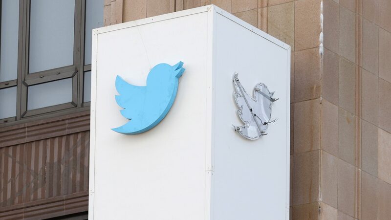 SAN FRANCISCO, CALIFORNIA - JULY 26: The outline of the iconic blue Twitter bird logo is visible on a sign in front of X headquarters on July 26, 2023 in San Francisco, California. A day after San Francisco police officers halted the dismantling of the Twitter sign at Twitter headquarters, one of the blue birds has disappeared along with three of the letters. CEO Elon Musk officially rebranded Twitter as 