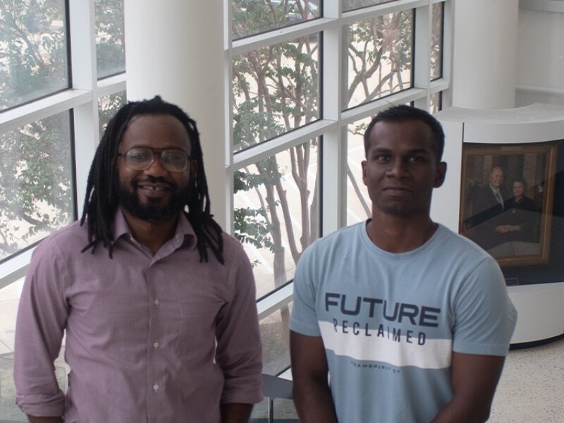 Dr. Abdoulaye Djire, David Kumar Yesudoss and Dr. Miladin Radovic (not pictured) have found a way to utilize efficient electrocatalysts.