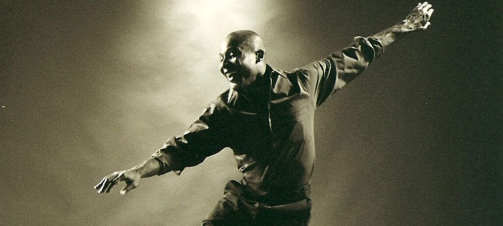 A photo of a man dancing.