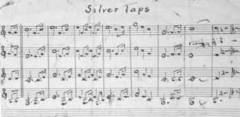 a scan of the original sheet music for Silver Taps