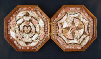 a sailor's valentine with its intricate detailing made from shells