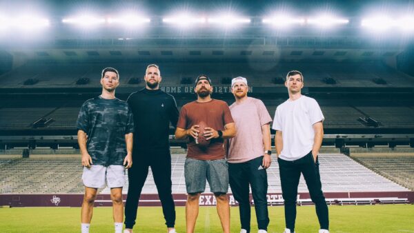Dude Perfect posing at Texas A&M's Kyle Field