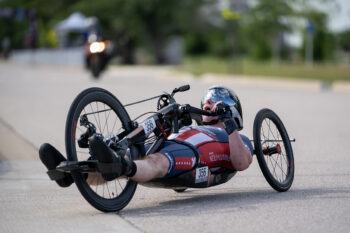 a racer on a handcycle