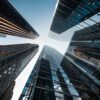 Business concept stock image of skyscrapers