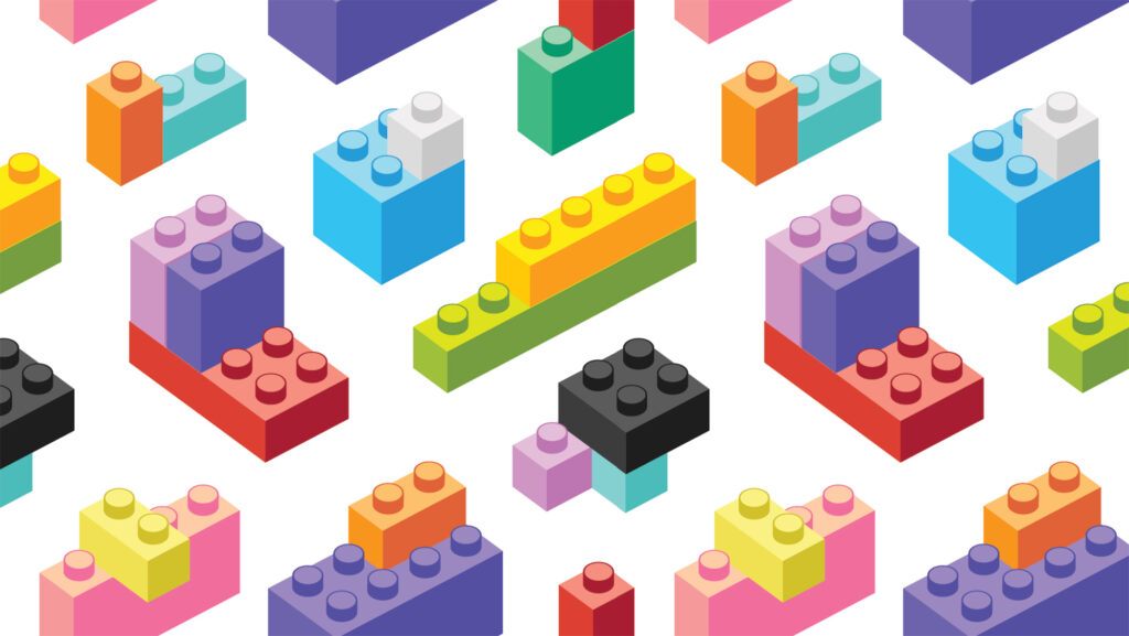 an artist's rendering of Legos