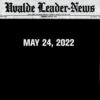 The Uvalde Leader-News cover two days after the shooting, which featured just a black page with the date of the shooting May 24, 2022