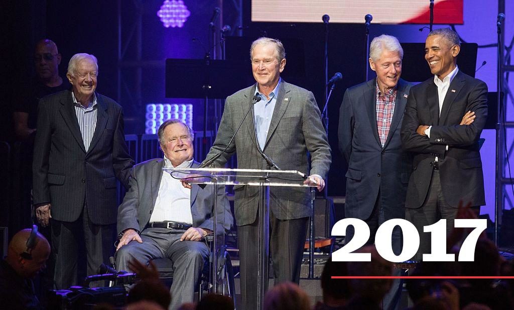 All five living former U.S. presidents came together for the “Deep from the Heart: The One America Appeal" concert