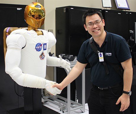 Computer Science and Engineering Professor Dr. Dezhen Song is developing localization and mapping algorithms for a "robot astronaut."