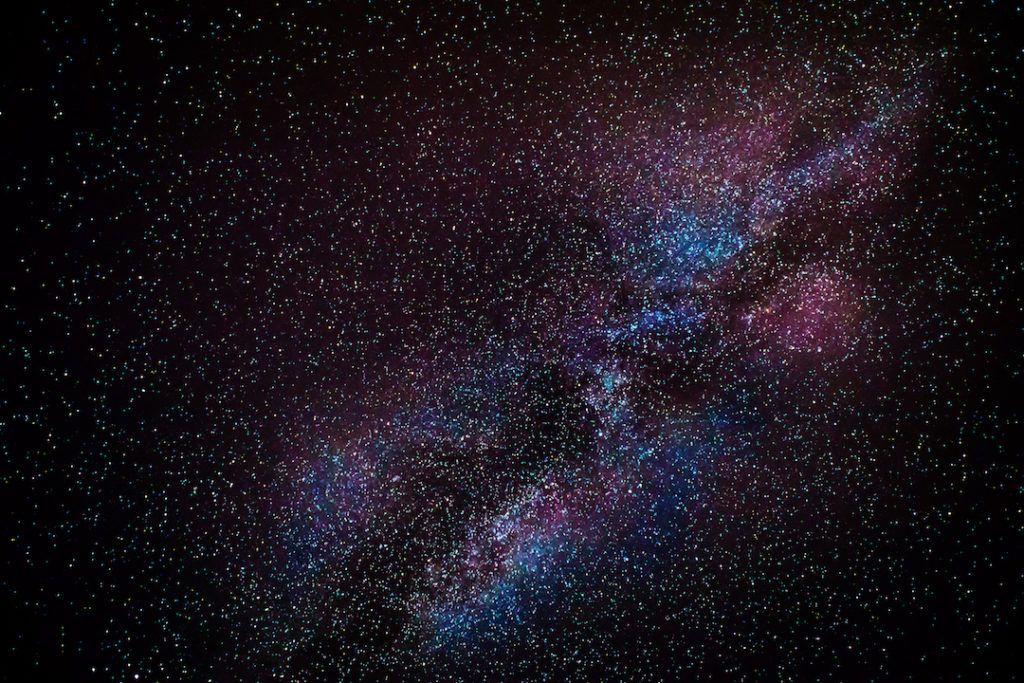 A glance into the centre of our galaxy, the Milky Way. Shot at a focal length of 70mm.
