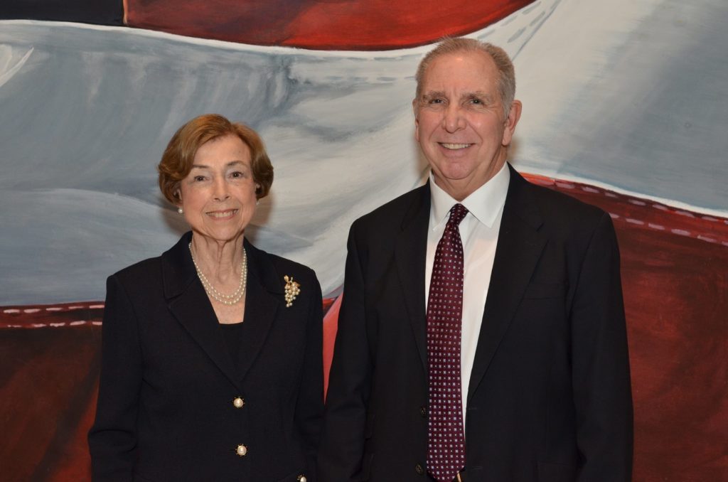 Left to right: NAFTA lead negotiator and U.S. trade representative Carla Hills and Texas A&M University President Michael K. Young discussed the future of the trade agreement during the "NAFTA 2.017: Strengths, Weaknesses and Ways Forward" panel discussion.