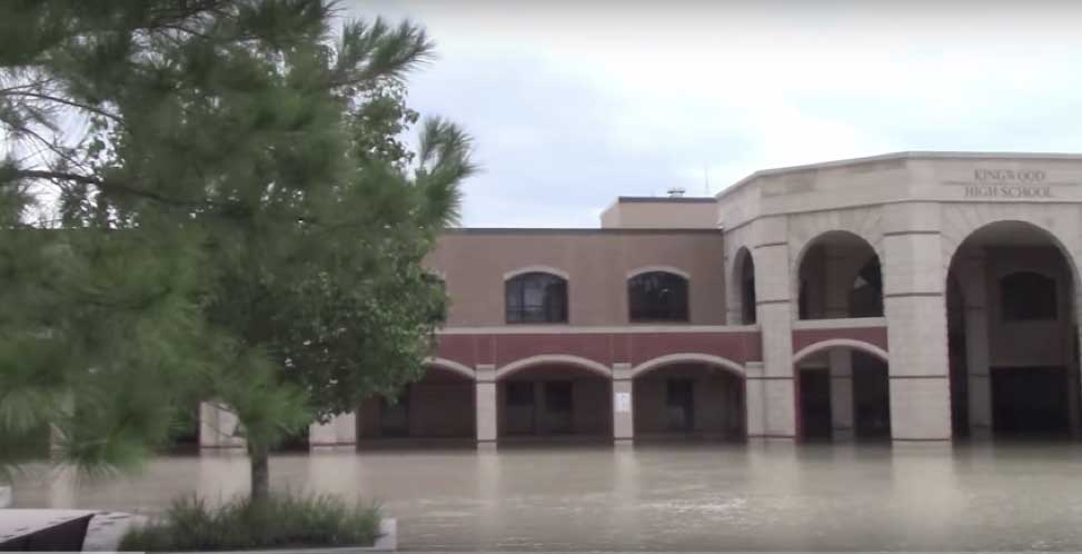 Kingwood High School flooded
