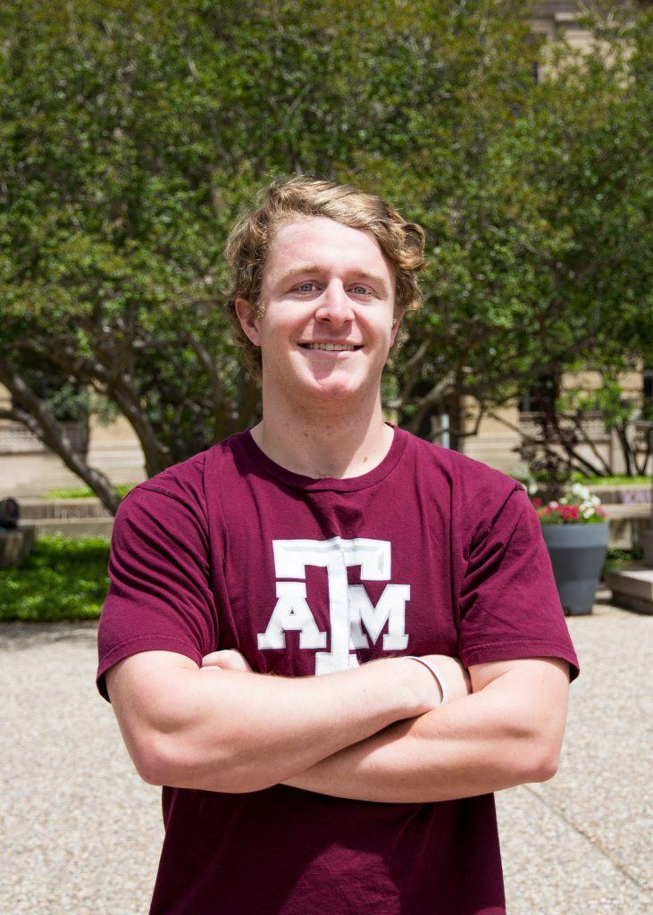Jack Milligan, a senior economics major, helped save an Arizona woman's life by being a bone marrow donor. (Texas A&M University College of Liberal Arts)