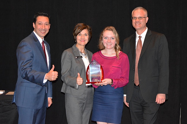 Rachel Welch, a native of College Station, was honored as Campus Student Employee of the Year.