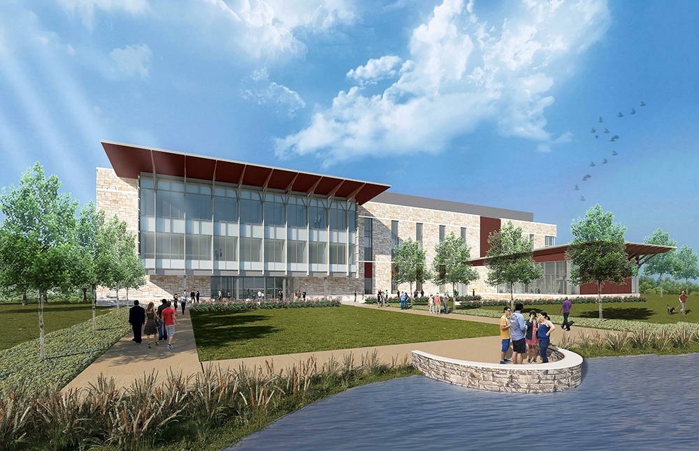 A digital rendering of the McAllen Higher Education Center.