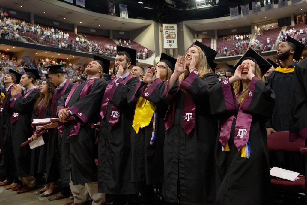 Texas A&M University awarded nearly 10,500 degrees during spring commencement ceremonies. (Mark Guerrero/Texas A&M University Marketing & Communications)