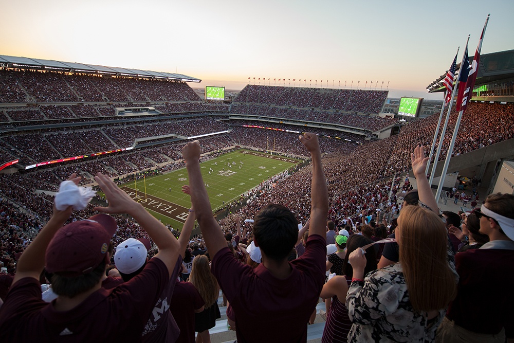 The Aggies take on the Alabama Crimson Tide at Kyle Field on Oct. 7, 2017. (Texas A&M University Marketing & Communications)