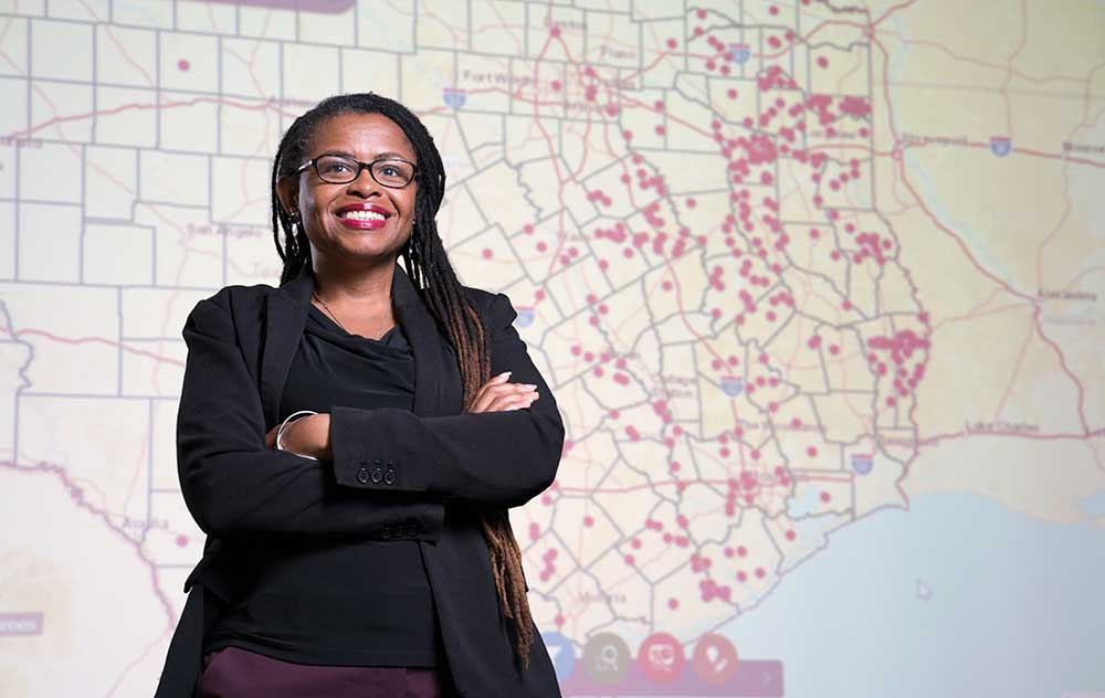Andrea Roberts, assistant professor of urban planning in the College of Architecture at Texas A&M University, is helping to pioneer comprehensive documentation of those located in Texas with her Texas Freedom Colonies Project.