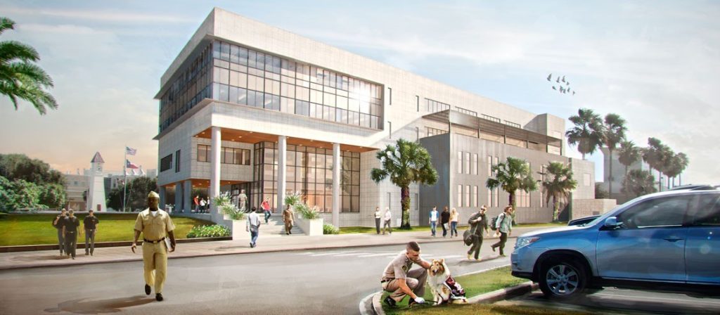 A rendering of Texas A&M University at Galveston’s new Aggie Special Events Center (ASEC)