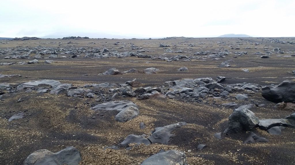 An example of terrain showing fluvial sorting in Iceland. (Ewan Reid/College of Geosciences)
