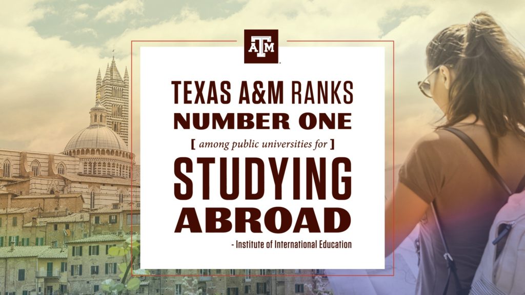 Texas A&M Ranks number one for studying abroad banner