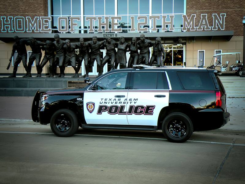 Police Car parked in front of Kyle Field